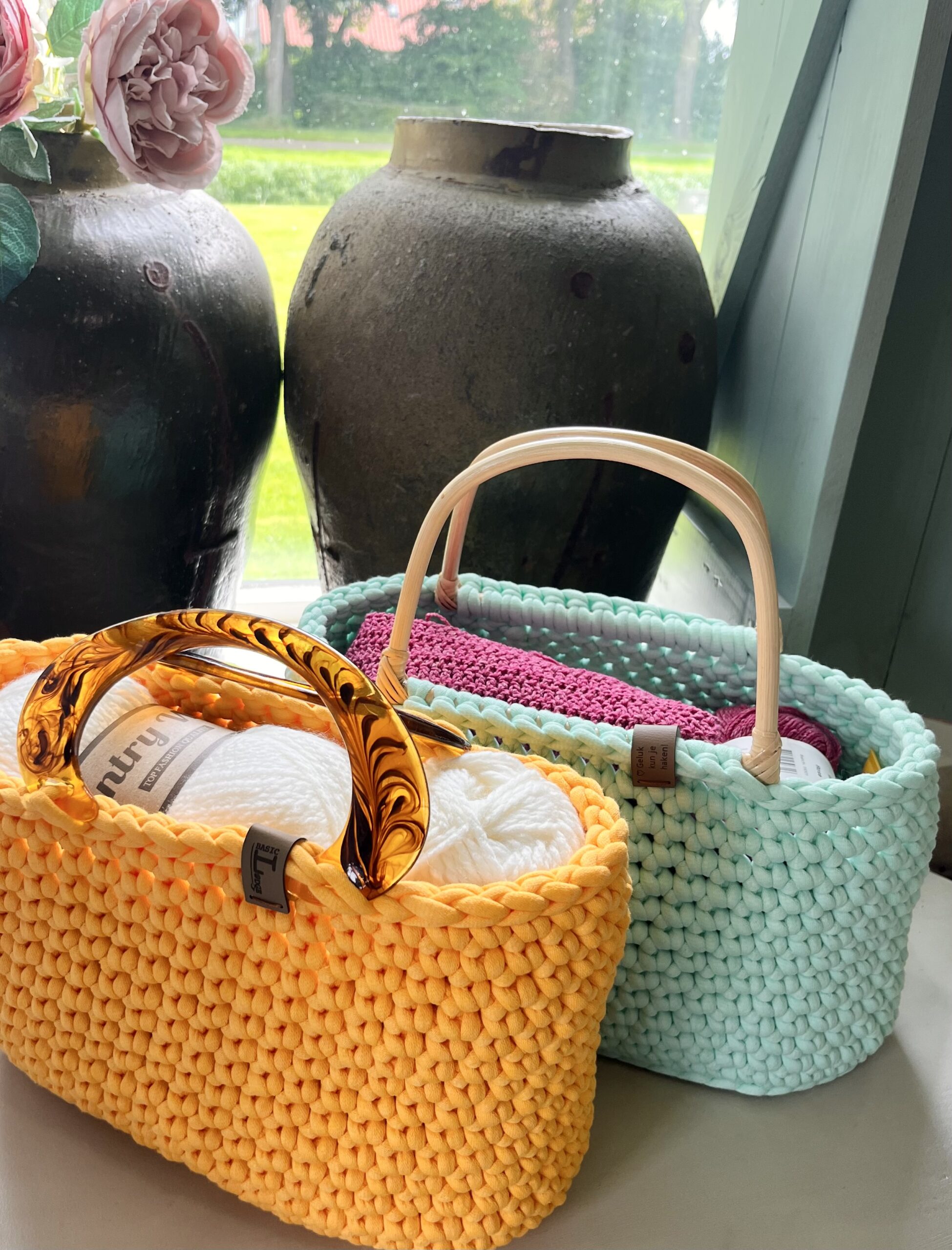 Haakpakket trendy handtas met Lammy Chunky Cotton