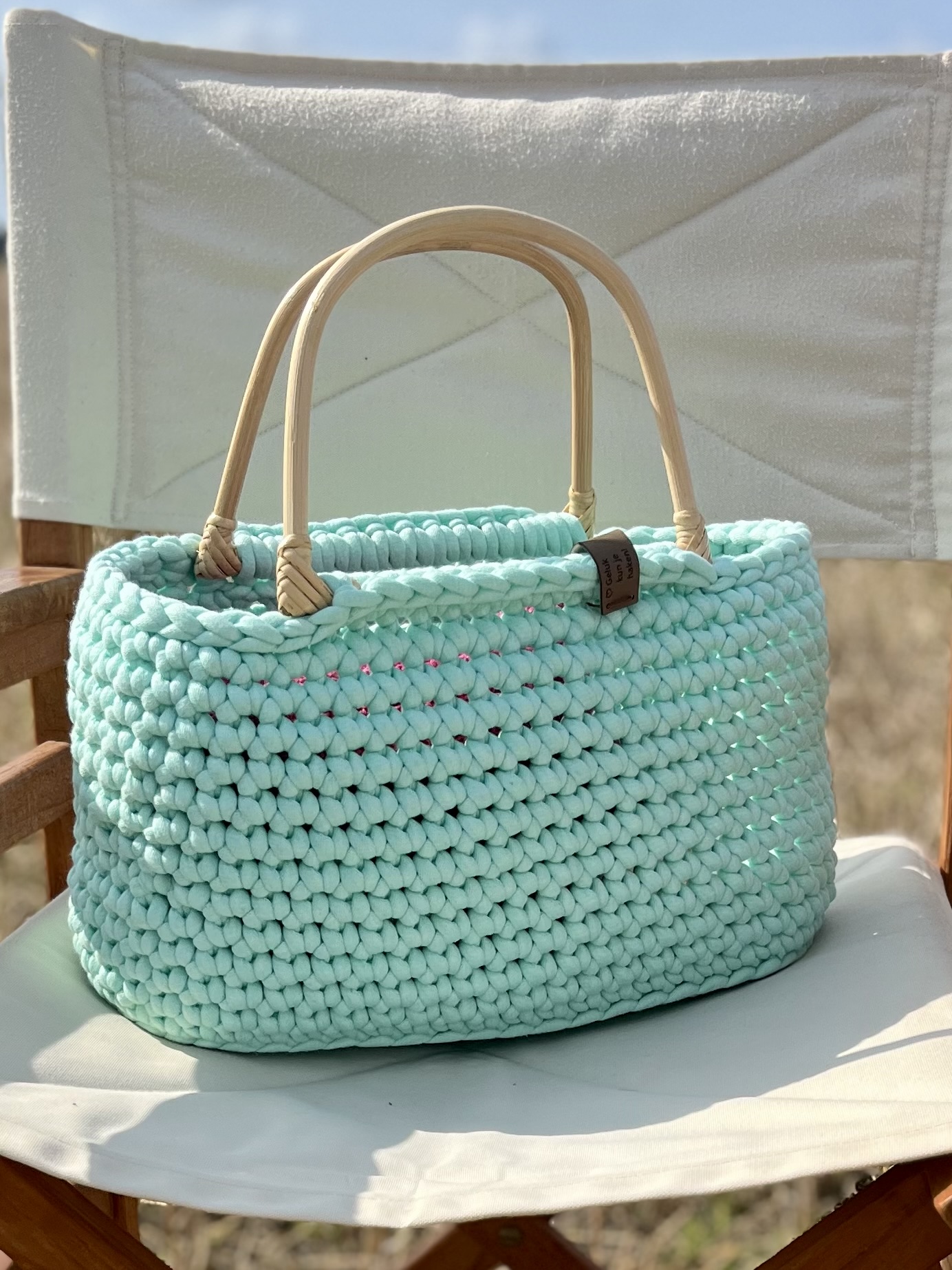 Haakpakket trendy handtas met Lammy Chunky Cotton